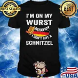 I'm On My Wurst Behavior I Don't Give A Schnitzel Retro T-Shirt