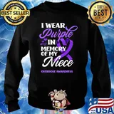 I Wear Purple In Memory Of My Niece Overdose Awareness T-Shirt Sweater