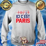 ICI C'EST Paris France Football Welcome To Paris Heartbeat T-Shirt Sweater