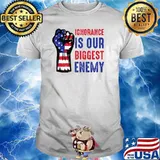 Ignorance Is Our Biggest Enemy Principle American Flag T-Shirt