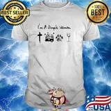 Im a simple woman god camping dog wine shirt