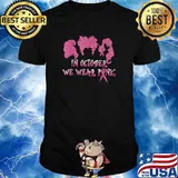 In October We Wear Pink Breast Cancer Pocus Halloween T-Shirt