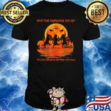 Into The Darkness We Go To Lose Our Minds and find our souls blood moon cats halloween T-Shirt
