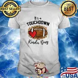 It's a Touchdown Kinda Day Football Game Day Cute Leopard T-Shirt