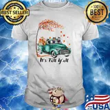 Its fall y'all truck horse pumpkin tree autumn shirt