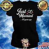 Just Married 50 Years Ago T-Shirt Ladies tee