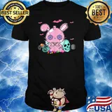 Kawaii Pastel Goth Creepy Rabbit Halloween Bunny T-Shirt
