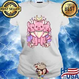 Kawaii Pastel Goth Cute Creepy 3 Headed Dog T-Shirt Ladies tee