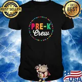 Kinder Crew Funny Pre-K Teacher 1st Day of School T-Shirt