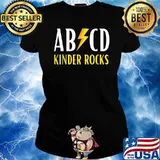 Kinder Rocks ABCD Back to School T-Shirt Ladies tee