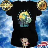 King Shark Nom Nom Nom Nom Nom T-Shirt Ladies tee
