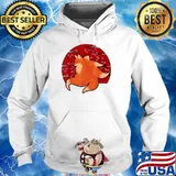 Kitsune Fox with Many Tails Cherry Blossom Japanese T-Shirt Hoodie