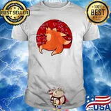 Kitsune Fox with Many Tails Cherry Blossom Japanese T-Shirt
