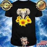 Love Elephant Sunflower Shirt