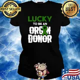 Lucky Organ Donor Transplant y Recovery T-Shirt Ladies tee