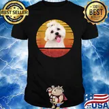 Maltese Retro Maltese Dog Animal Vintage T-Shirt