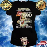 March girl im a daughter of god smarter than you think rose army Ladies tee