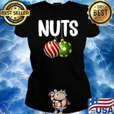 Matching Chestnuts Christmas Couples Nuts T-Shirt Ladies tee