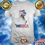 Merica american flag chicken shirt