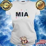 Mia Beautiful Name with Butterlfies T-Shirt Ladies tee
