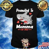Momma Gift Promoted To Momma EST 2022 Shark T-Shirt