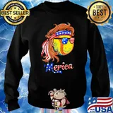 Mullet 4th Of July American Solfball Shhirt Sweater