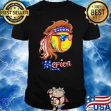 Mullet 4th Of July American Solfball Shhirt