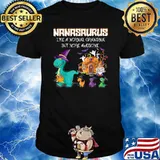 Nanasaurus Like Grandma But Awesome Funny Halloween Dinosaur T-Shirt
