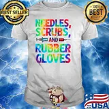 Needles Scrubs And Rubber Glovers Watercolor T-Shirt