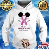 No one fights alone breast cancer awareness mickey Hoodie