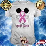 No one fights alone breast cancer awareness mickey shirt