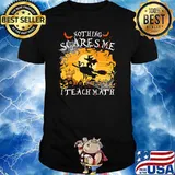 Nothing scares me i teach math witch blood moon halloween shirt