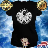 Occult Goth Skulls Grunge Aesthetic Occultist T-Shirt Ladies tee