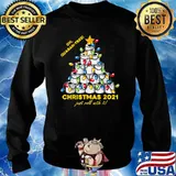 Oh Quaran Tree Christmas 2021 Just Roll With It Toliet Paper Tree T-Shirt Sweater