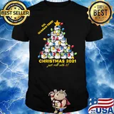 Oh Quaran Tree Christmas 2021 Just Roll With It Toliet Paper Tree T-Shirt