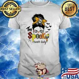 One spooky lunch lady messy bun hair shirt