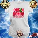 Organ Donor Hug Gently Transplant Surgery Recovery Pink T-Shirt Ladies tee