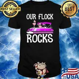 Our flock rocks flamingo boating shirt