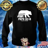 Papa Bear Dermoid Awareness Brain Cancer Related Ribbon T-Shirt Sweater