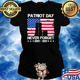 Patriot day 911 we will never forget 2001 2021 american flag s Ladies tee