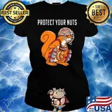 Protect Your Nuts Squirrel baseball s Ladies tee
