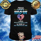 Proud Army Mom I Once Protected Him Camouflage Graphics Army T-Shirt