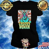 Retro Vintage 60's Psychedelic Aesthetic Groovy Woman T-Shirt Ladies tee