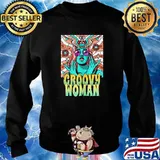 Retro Vintage 60's Psychedelic Aesthetic Groovy Woman T-Shirt Sweater