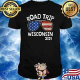 Road Trip Wisconsin 2021 Vacation Family Friends Matching T-Shirt