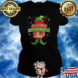 Santas Housewife Elf X-Mas Matching Pajama Party Family T-Shirt Ladies tee