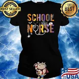 School Nurse Nurselife Halloween Costumes Registered Nurse T-Shirt Ladies tee