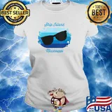 Ship Island MS Mississippi Souvenir Nautical Surfer T-Shirt Ladies tee