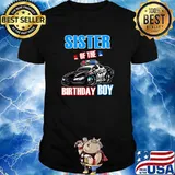 Sister Of The Birthday Boy Policeman Officer Party T-Shirt