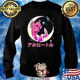 Space Axolotl Kawaii Pastel Goth Japan Anime Comic T-Shirt Sweater